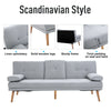 3 Seater Sofa Bed Scandi Style Recliner Adjustable Back Middle Table