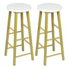 2XBreakfast Kitchen Bar Stools MDF Seat BarChairs Metal Legs Barstools HighStool