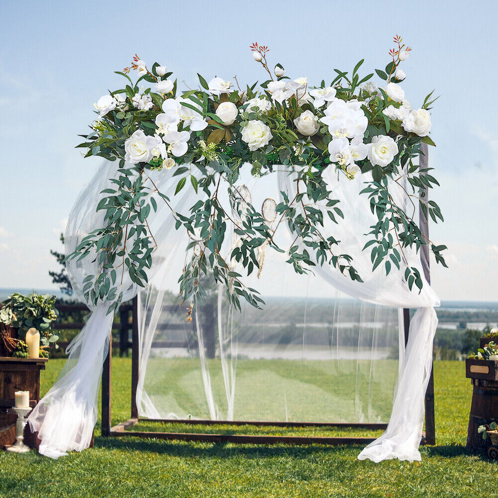 Artificial Flower Row Outdoor Wedding Arch Top Table Backdrop Flower Wall Decor