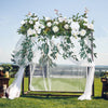 Artificial Flower Row Outdoor Wedding Arch Top Table Backdrop Flower Wall Decor