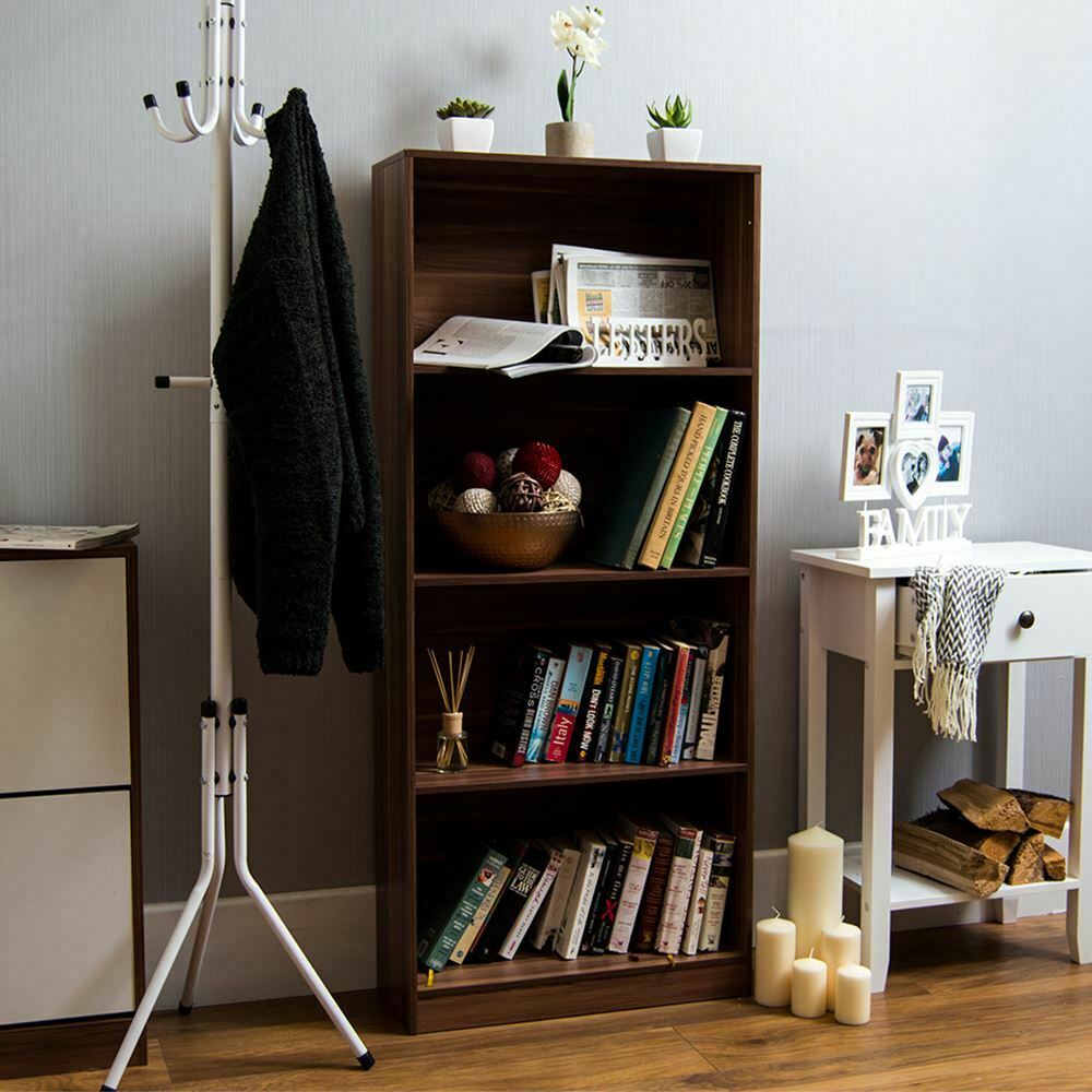 2 3 4 5 Tier Wooden Bookcase Shelving Display Storage Shelf Unit Wood Furniture