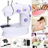14 Stitch Electric Mini Sewing Machine Overlock 2 Speed Foot Pedal + Needles Kit