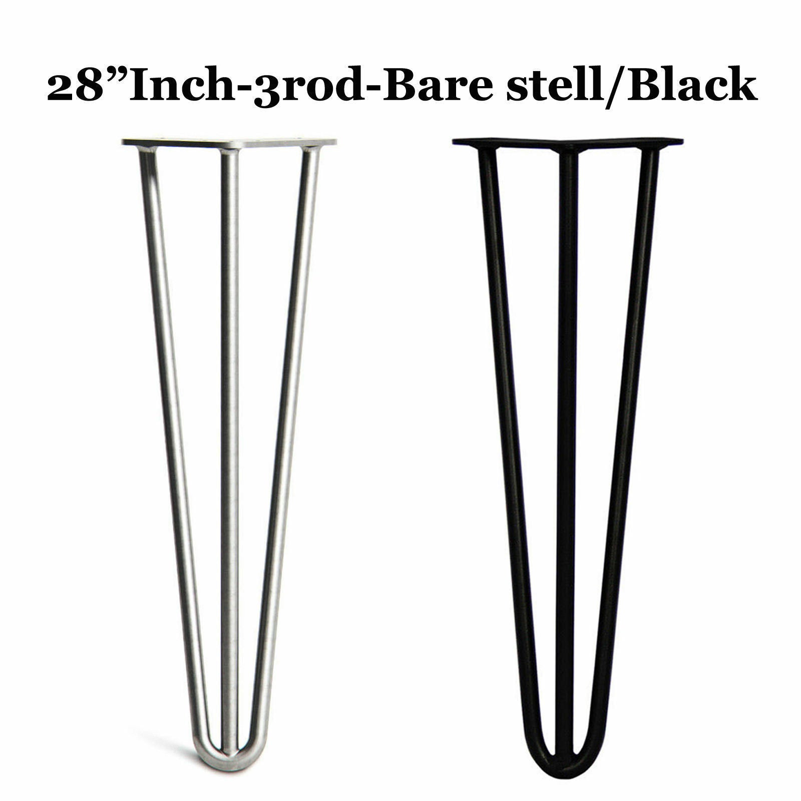 4 x Hairpin Legs / Hair Pin Legs Set for Furniture Bench Desk Table Metal Steel