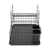 2 Tier Dish Drainer Kitchen Wire Cutlery Draining Holder Drip Plate Rack Tray