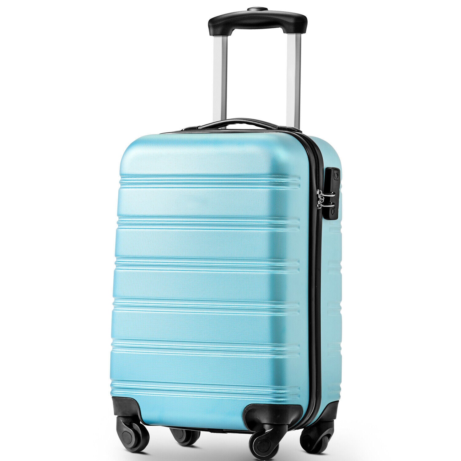 20 24 28 Inch Suitcase Set Large Hard Shell Cabin Hand Travel Luggage ABS Blue