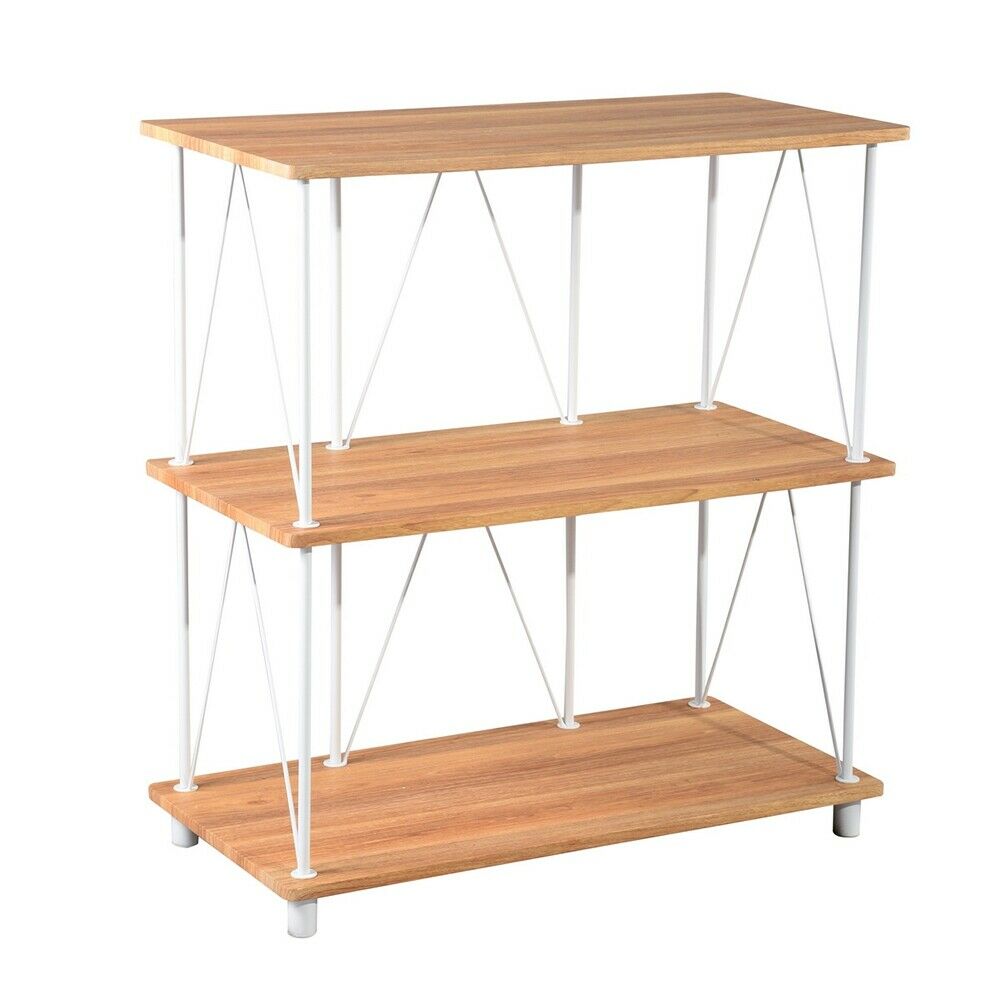 3 Tier Ladder Shelf Bookshelf Rack Stand Organizer Bookcase Unit Display Stand