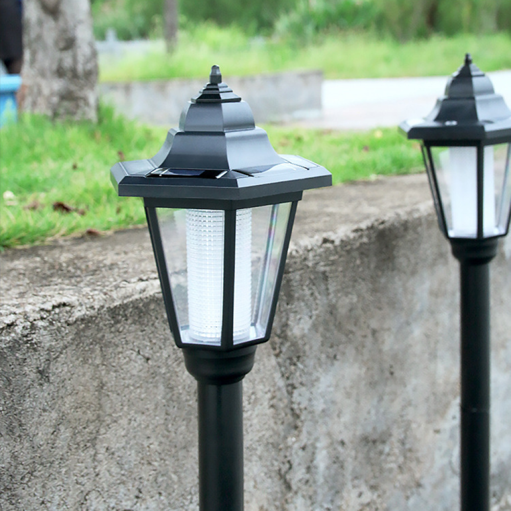 Garden LED Lights Lamp Post Solar Powered Borders Pathway Driveway