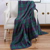 Green Check Fleece Blanket Soft Warm Single Double King Tartan Sofa Throw Bed