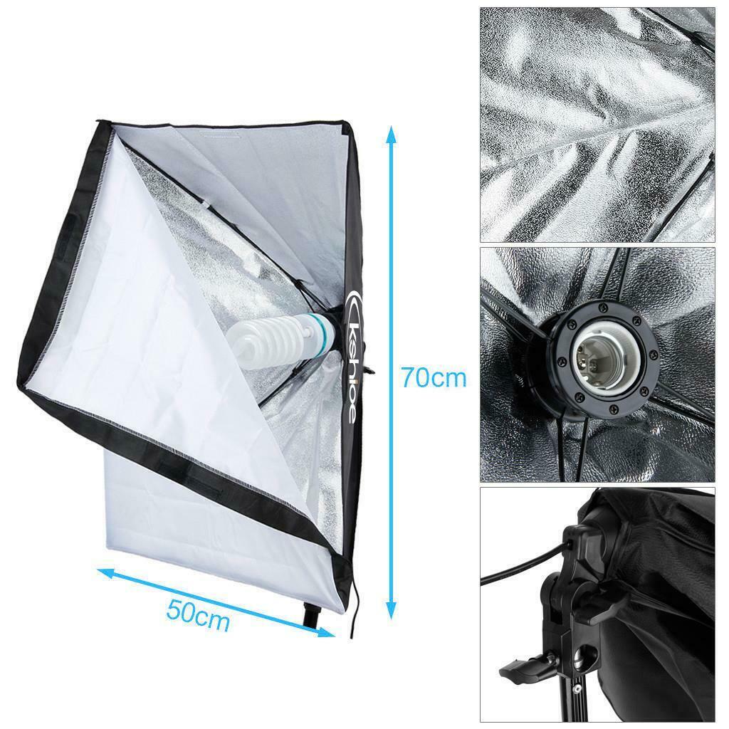2x Softbox Continuous Lighting Kits Photo Studio Photography with Light Stand