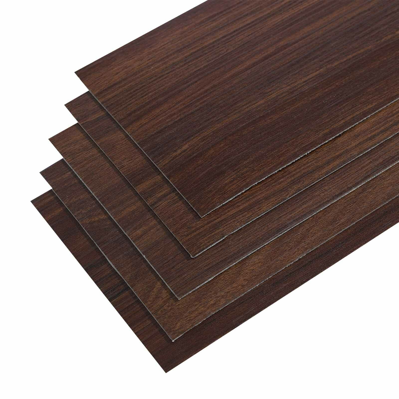 5m² Floor Planks Tiles Self Adhesive Grey Wood Vinyl Flooring Kitchen Bathroom