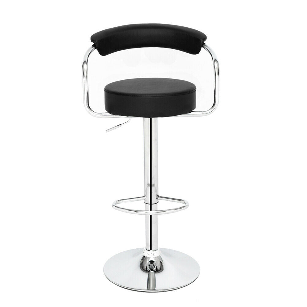 2pc Bar Stools Faux Leather Breakfast Swivel Kitchen living room Gas Lift Chairs