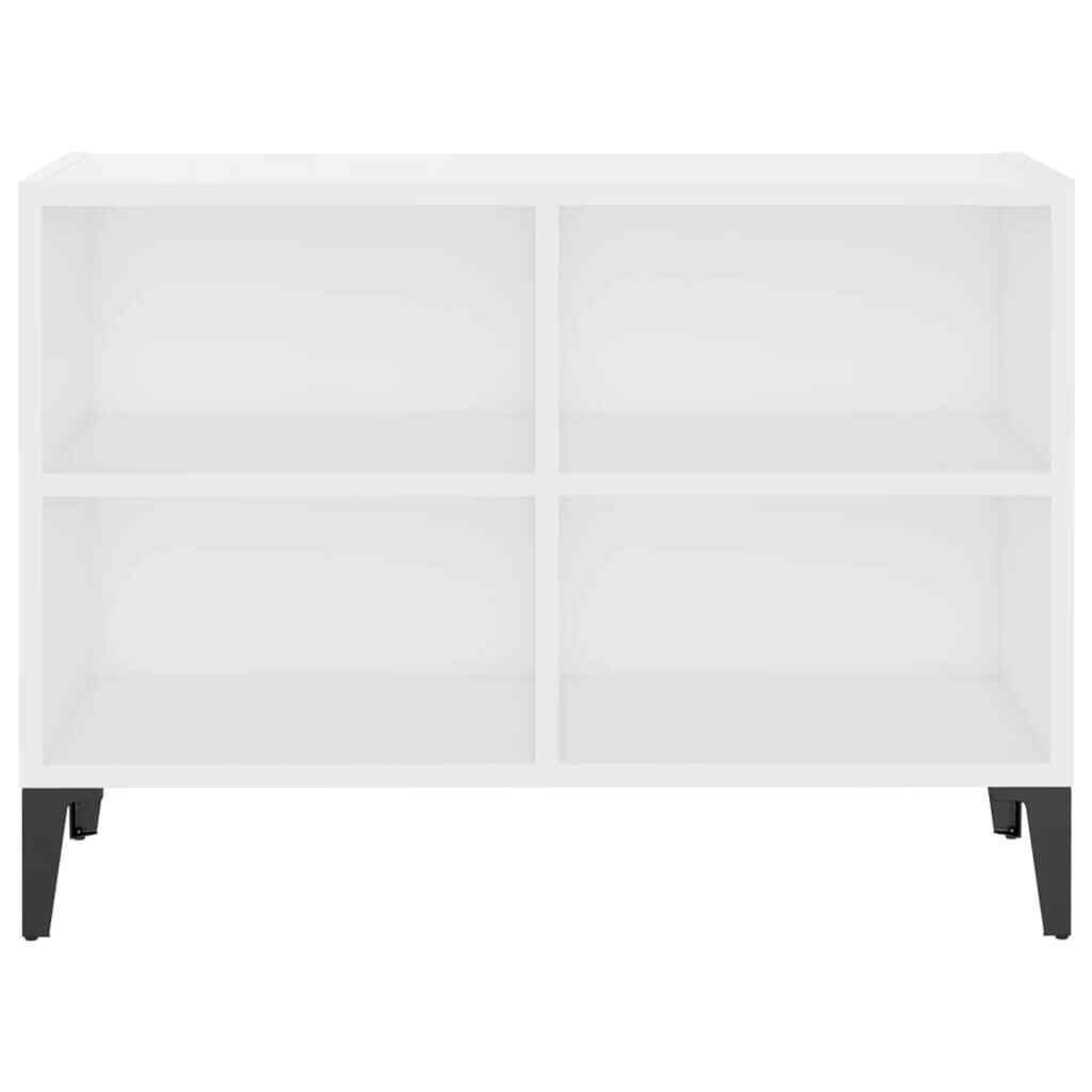 White Small TV Stand Media Storage Chic Sideboard Industrial M