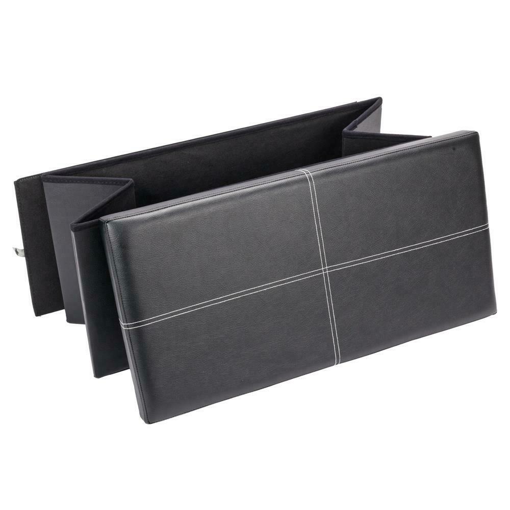 LARGE FAUX LEATHER OTTOMAN FOLDING STORAGE CHEST BOX STOOL SEAT FOOT POUFFE TOY