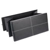 LARGE FAUX LEATHER OTTOMAN FOLDING STORAGE CHEST BOX STOOL SEAT FOOT POUFFE TOY
