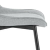 2XDining Chairs Kitchen Chairs Living Room Chairs Linen with Padded Seat Grey