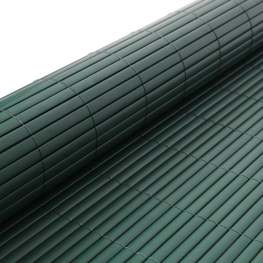 3/5M Green Bamboo Slat Fence Garden Privacy Screen PVC Fencing Panel Roll Border