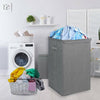 90L Large Folding Laundry Basket Washing Fabric Collapsible Storage Hamper Bin