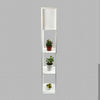 3-Tier Shelf Floor Lamp with Shade Free Standing Standard Light Storage White