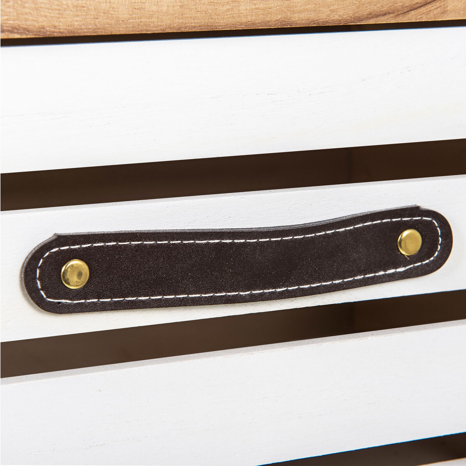 Bedside Table Unit Cabinet Wicker Basket 2/3 Drawer Nightstand Storage Bathroom