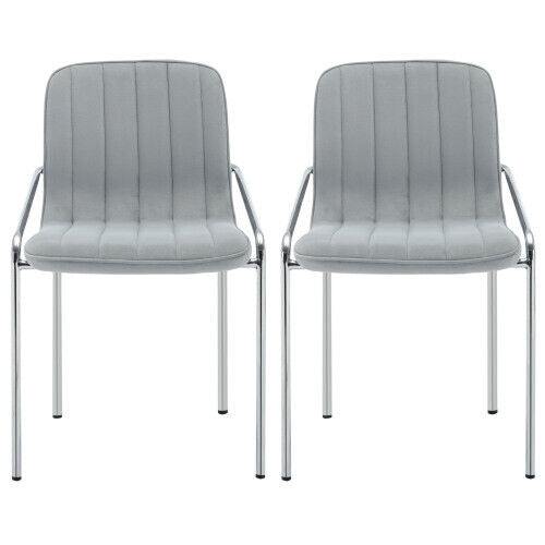 Dining Chairs 2pcs Modern Velvet Dining Armchairs Upholstered Accent Chairs HT