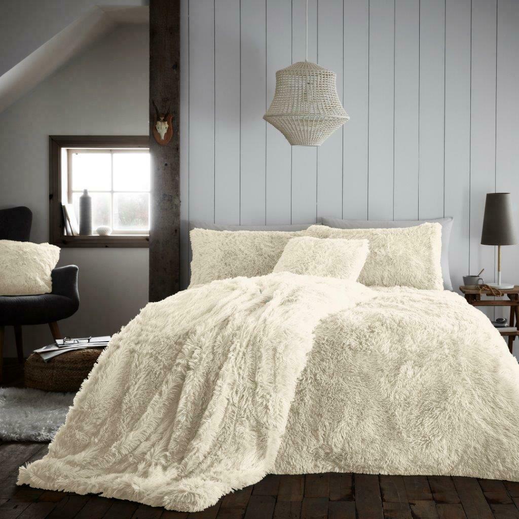 Luxury Hug & Snug Duvet Cover Set Super Soft Cozy Fluffy Fur Fleece Bedding Sets
