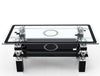 Lux Coffee Tables BlackWith Shelf Rectangle Modern Contemporary For Living Room