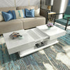 Modern High Gloss Coffee Tables End Side Table 2 Drawers Living Room White/Black