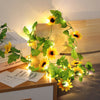 2m 20LED Artificial Sunflower String Light Fairy Lights Home Party Warm Decor