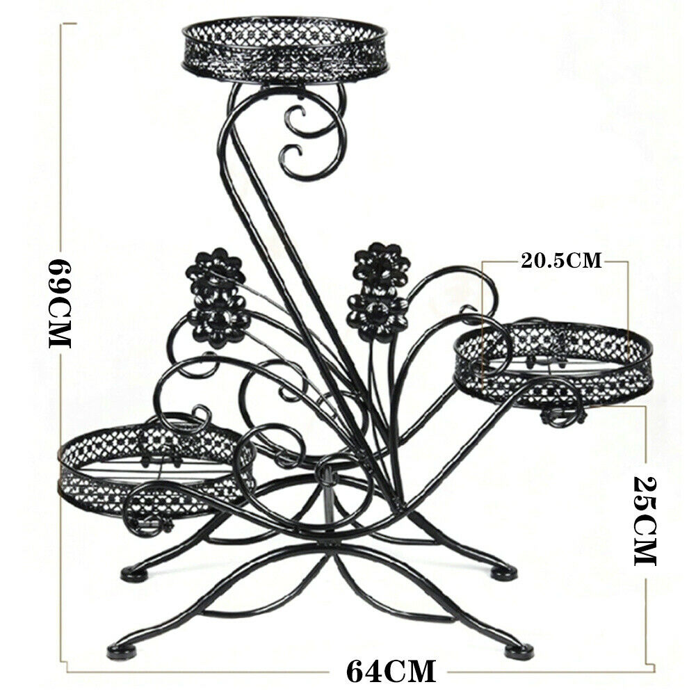 3 Tier Plant Stand Flower Pot Shelf Rack Holder Garden Indoor Outdoor Home Decor