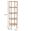 3 4 5 Tier Bamboo Wooden Rack Organiser Bath Kitchen Storage Shelves Stand Shelf