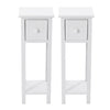 2x White Bedside Tables w/ Drawer Side Indoor Furniture Hallway Storage Bathroom