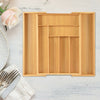 New Cutlery Organiser Drawer Storage Tray Wooden Bamboo Expandable Extending