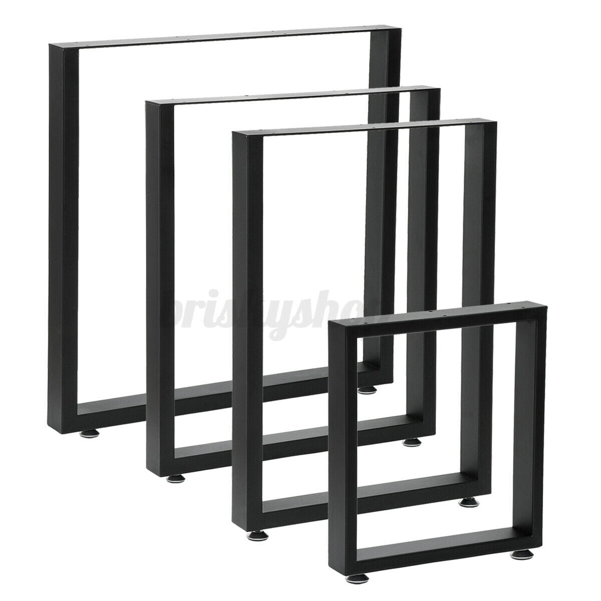 2x Industrial Steel Table Legs Metal Square Shape Dining/Bench/Coffee Table Desk