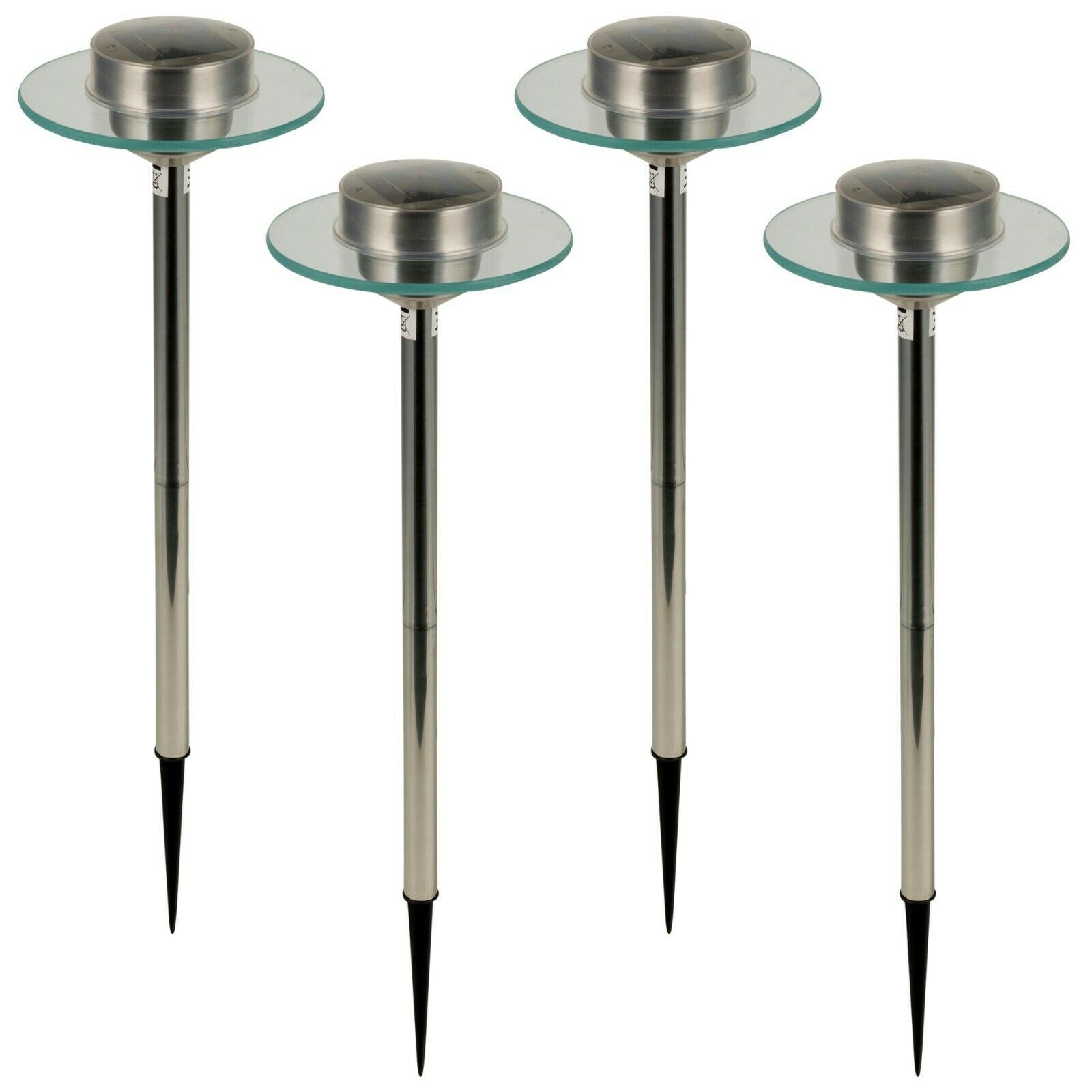 4 x 55cm Tall LED Solar Powered Outdoor Garden Lights Garden Pathway Lamp Post