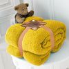 LUXURY TEDDY FLEECE POPCORN THROW OVER FOR SOFA BED BLANKET TRAVEL WARM & COSY
