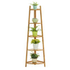 Bamboo Wooden Corner Storage Shelf Rack Ladder Shelving Unit Display Plant Stand