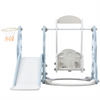 4 in 1 Kids Swing & Slide Set Toddler Baby In/Outdoor Climber Basketball Hoop HT