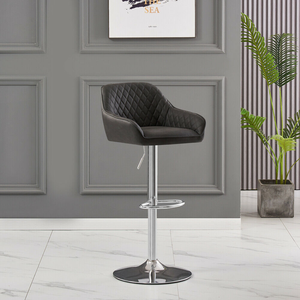 Bar Stools Gas Lift Stools Velvet Breakfast Kitchen Club Cafe Pub Swivel Chairs