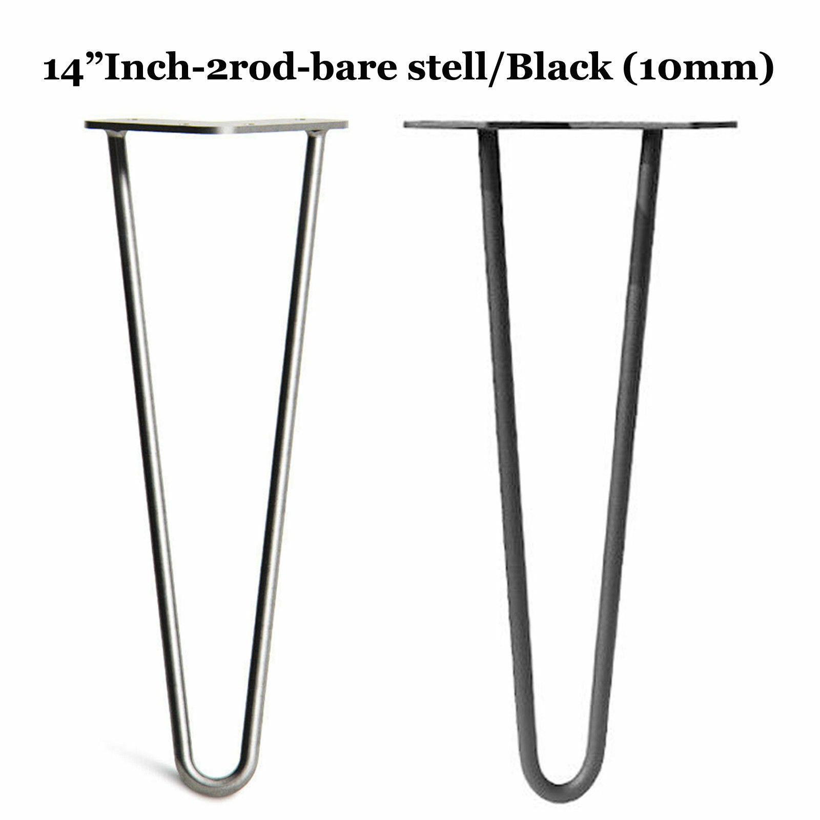 4 x Hairpin Legs / Hair Pin Legs Set for Furniture Bench Desk Table Metal Steel