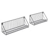 2X Wall Mounted Floating Shelves Metal Bathroom Shelf Kitchen Storage Rac