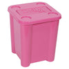 Set of 4 Plastic Stackable Coloured Toy Storage Boxes With Lids Sturdy Container