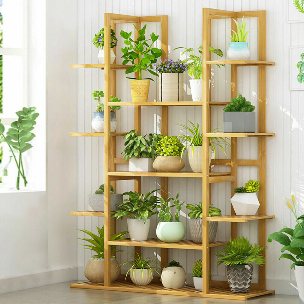 indoor double plant stand 11 Tiers Large Double Planter Pot Stand Plant Rack Display Shelf Indoo – Quildinc