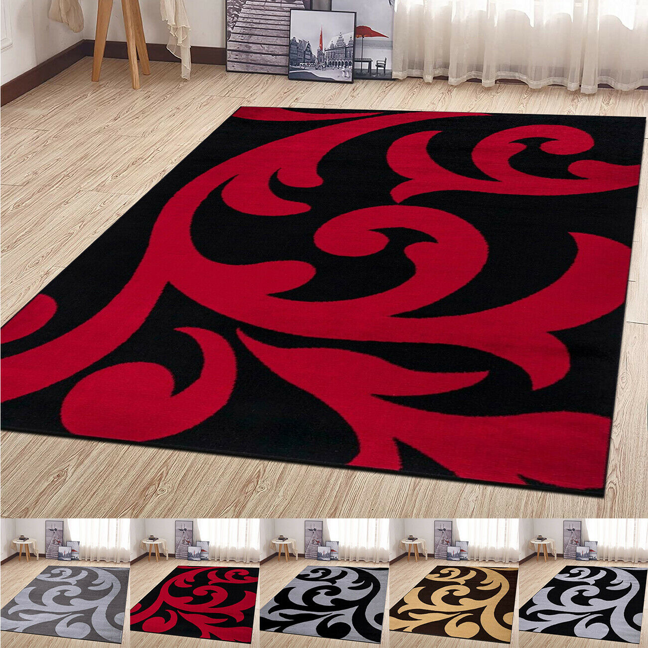 Non Slip Large Rugs Living Room Carpet Mat Hallway Runner Rug Bedroom Floor Mats