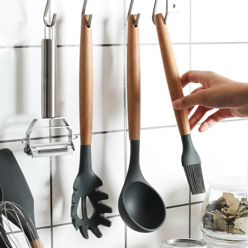 Kitchen Utensils For Cooking Baking Silicone Kitchen Utensil Set Stainless Tongs