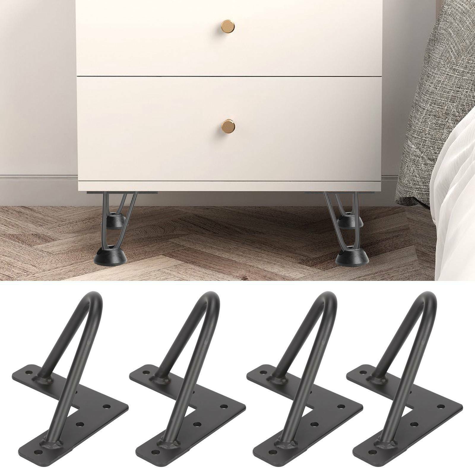 4 x Hairpin Legs / Hair Pin Legs Set for Furniture Bench Desk Table 10CM X 10MM