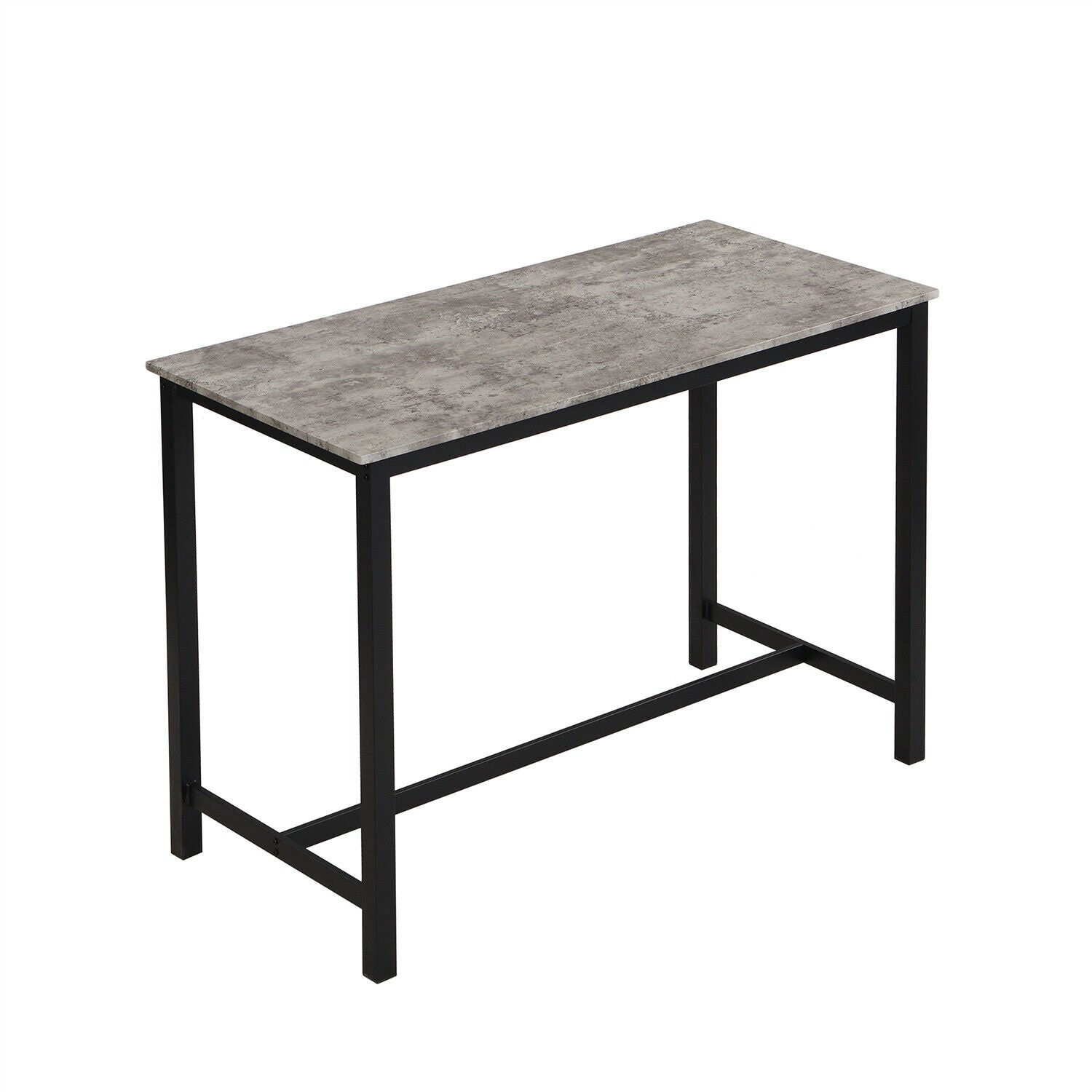 Marble Effects Bar Table & 4 Stools Breakfast Kitchen Dining Set Bar Bistro HT