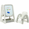 3-In-1 Kids Table & Chair Set Adjustable Drawing Board Toddler Art Easel Set