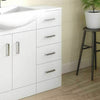 3 Drawer Bathroom Cabinet Freestanding Storage Chest Unit White |