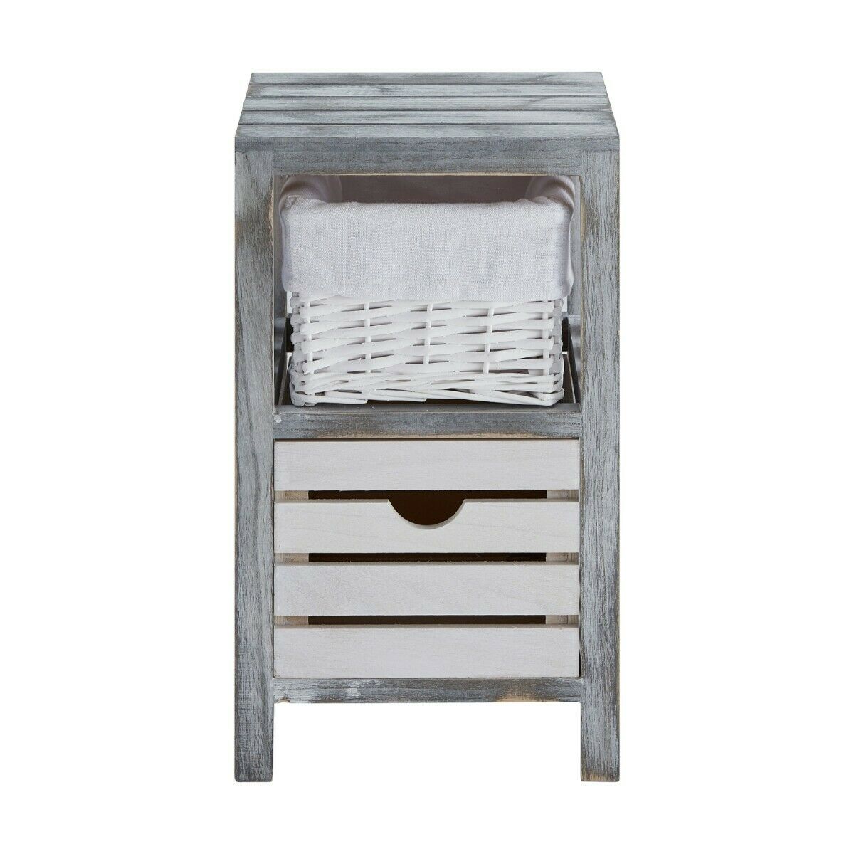 Bedside Bedroom Bathroom Table Cabinet Nightstand Storage Unit Wooden Wicker New