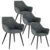 2x Kitchen Dining Chair Lounge Living Room Corner Chair with Fabric Metall